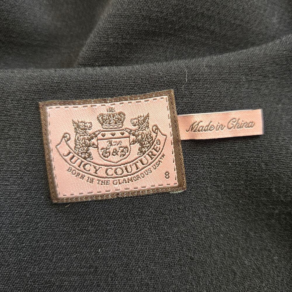Juicy Couture Women Babydoll Twee Shift Dress Mod Preppy A-Line Black Buttons 8 - Picture 10 of 11